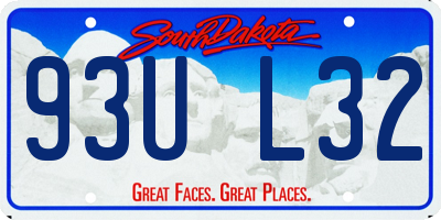 SD license plate 93UL32