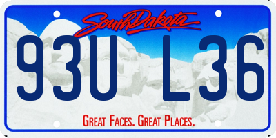 SD license plate 93UL36
