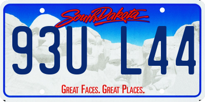 SD license plate 93UL44