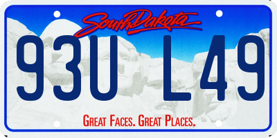 SD license plate 93UL49