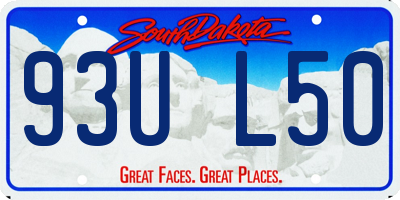 SD license plate 93UL50