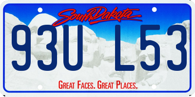 SD license plate 93UL53