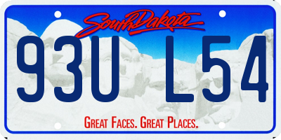SD license plate 93UL54