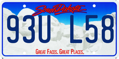 SD license plate 93UL58