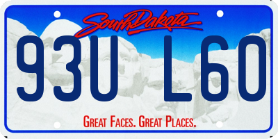 SD license plate 93UL60