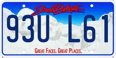 SD license plate 93UL61