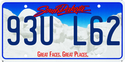 SD license plate 93UL62