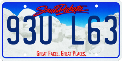 SD license plate 93UL63