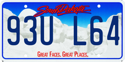 SD license plate 93UL64