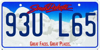 SD license plate 93UL65