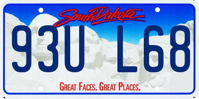 SD license plate 93UL68