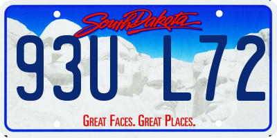 SD license plate 93UL72
