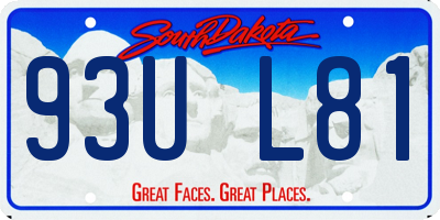 SD license plate 93UL81