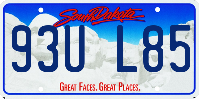 SD license plate 93UL85