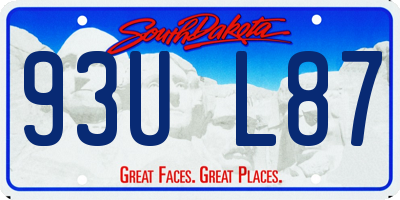 SD license plate 93UL87
