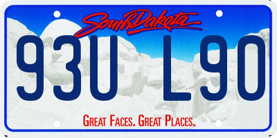 SD license plate 93UL90