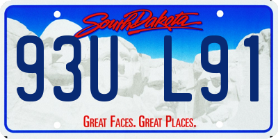 SD license plate 93UL91