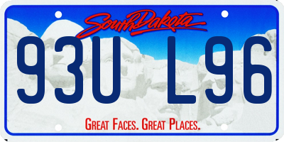 SD license plate 93UL96