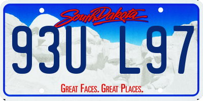 SD license plate 93UL97