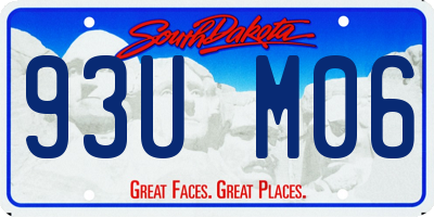 SD license plate 93UM06