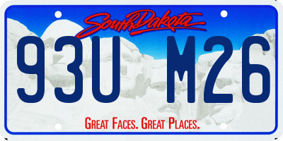 SD license plate 93UM26