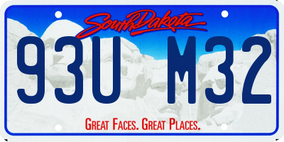 SD license plate 93UM32