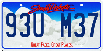 SD license plate 93UM37