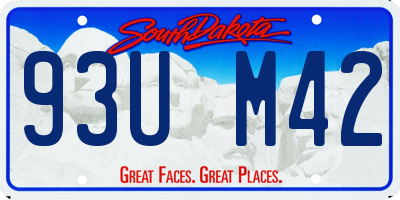 SD license plate 93UM42