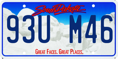 SD license plate 93UM46