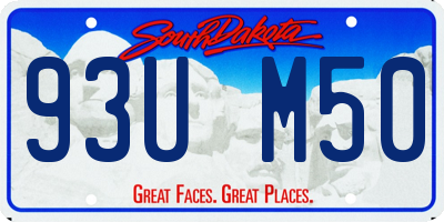 SD license plate 93UM50