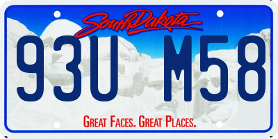 SD license plate 93UM58