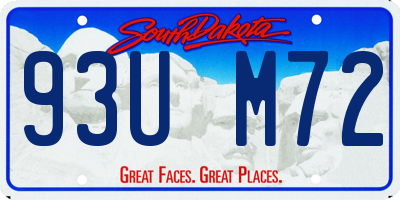 SD license plate 93UM72