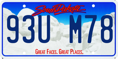 SD license plate 93UM78