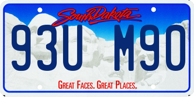 SD license plate 93UM90