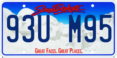 SD license plate 93UM95