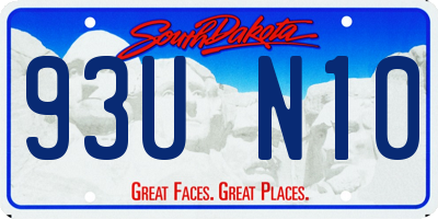 SD license plate 93UN10