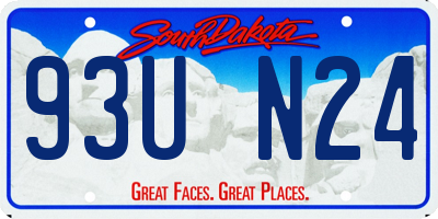 SD license plate 93UN24