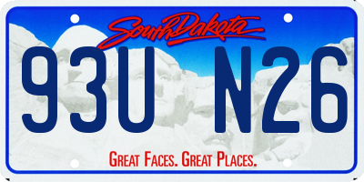 SD license plate 93UN26