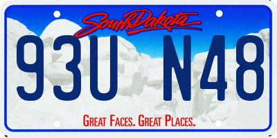 SD license plate 93UN48