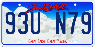 SD license plate 93UN79
