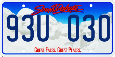 SD license plate 93UO30