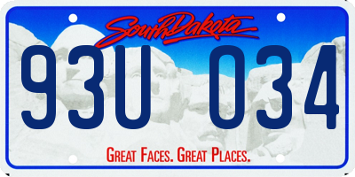 SD license plate 93UO34
