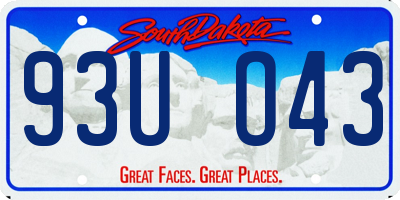 SD license plate 93UO43