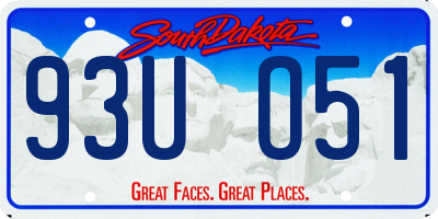 SD license plate 93UO51