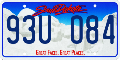 SD license plate 93UO84