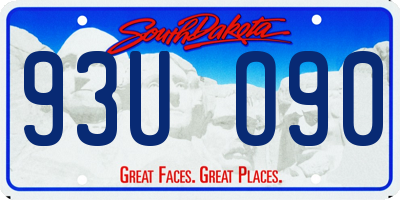 SD license plate 93UO90