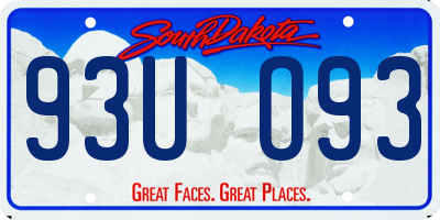 SD license plate 93UO93