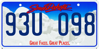SD license plate 93UO98
