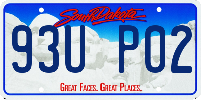 SD license plate 93UP02