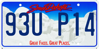 SD license plate 93UP14